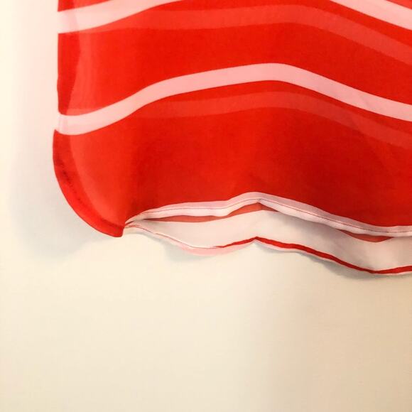LOFT Petite Womens Striped Sheer Blouse - Picture 9 of 11